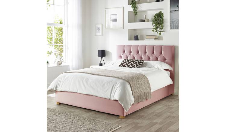 CL Boutique Double Ottoman Bedframe in Blush - British product