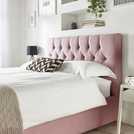 CL Boutique Double Ottoman Bedframe in Blush - British product