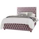 LLB Seren Velvet Superking Ottoman Bedframe in Blush, UK version