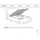 Aspire Grant Linen Double Ottoman Bedframe in Off White - British product