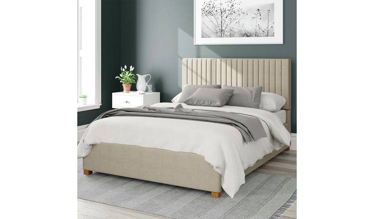 Aspire double ottoman bedframe in cream - British product