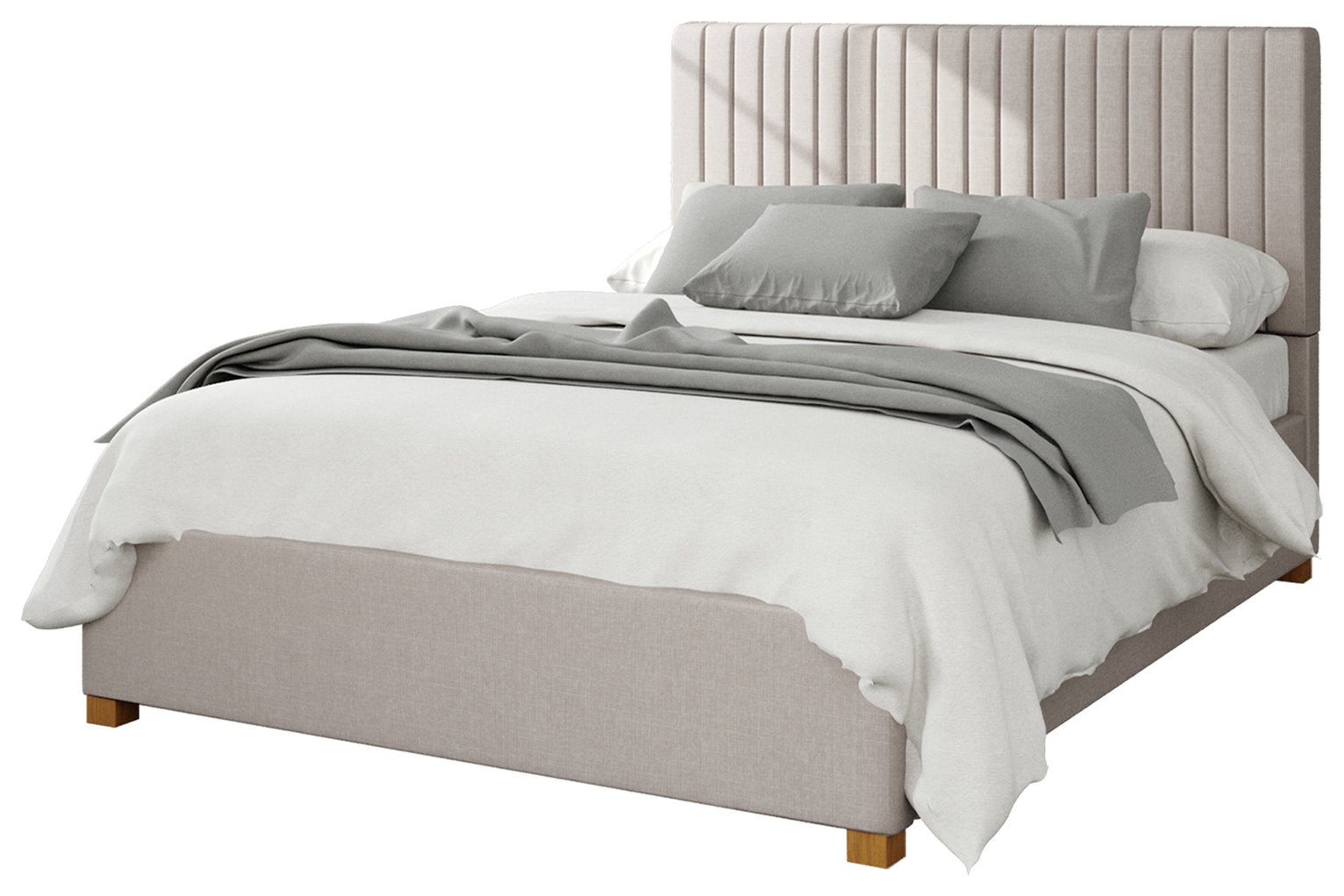 Aspire Superking Ottoman Bedframe in Off White - British product