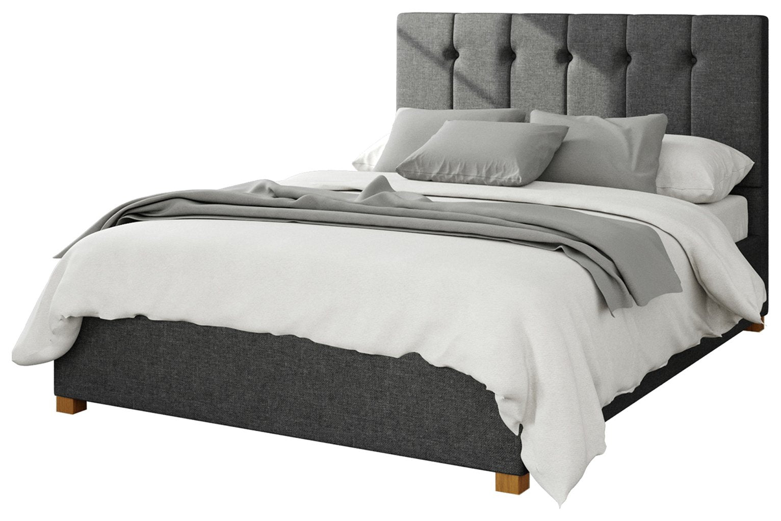 Aspire Hepburn Twill Super King Ottoman Bedframe Charcoal - British product
