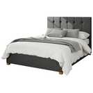 Aspire Hepburn Twill Super King Ottoman Bedframe Charcoal - British product