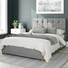 Aspire Hepburn Twill Grey Ottoman Bedframe Kingsize - British product