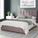Aspire Hepburn Velvet Superking Ottoman Bedframe Blush - British product