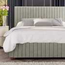 LLB Estella Velvet Superking Ottoman Bedframe Duck Egg, UK version