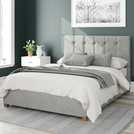 Aspire Double Ottoman Bedframe in Light Silver - British product