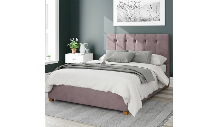 Aspire Hepburn Velvet Kingsize Ottoman Bedframe Blush - British product