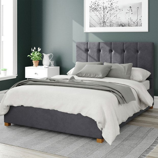 Aspire Hepburn Velvet Kingsize Ottoman Bedframe - British product