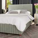 LLB Estella Velvet Ottoman Bedframe in Duck Egg, UK version