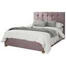 Aspire Hepburn Velvet Double Ottoman Bedframe - Blush