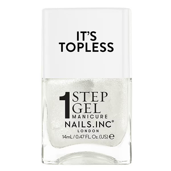 Nails.INC It's Topless Sydney White Shimmer Polish 14ml (British brand)