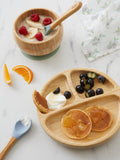 JoJo Maman Bébé bamboo suction bowl and spoon set, UK version