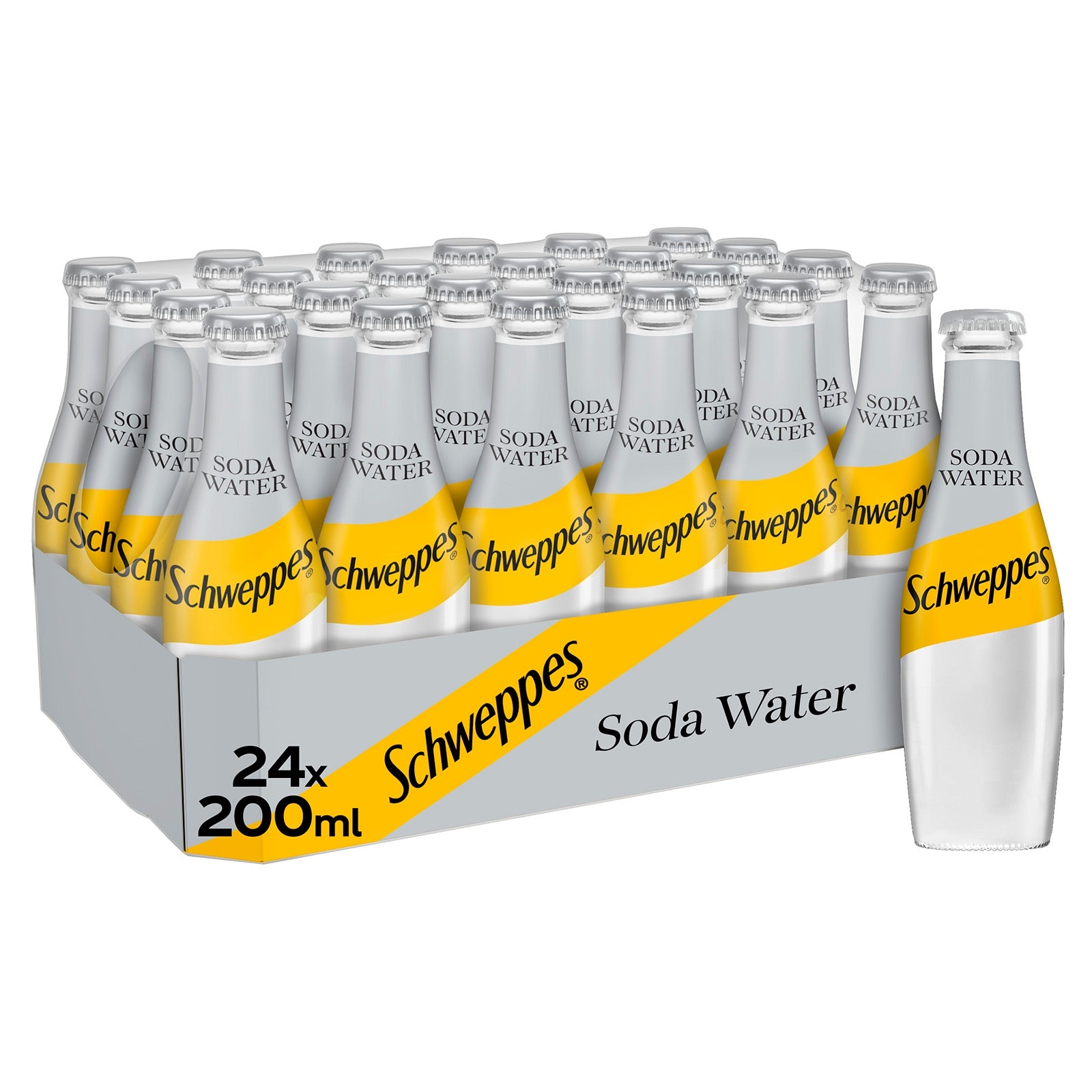 Schweppes Soda Water 24 x 200ml (British brand)