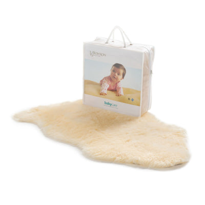 Bowron Lambskin Short Wool Baby Comforter Rug 80x55 cm