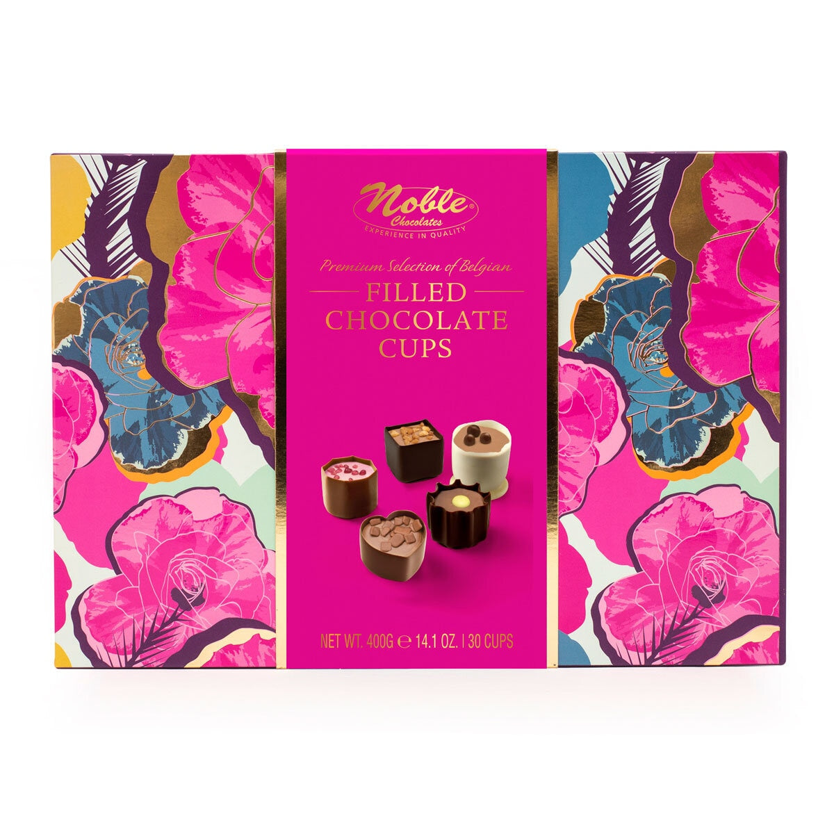 Noble Belgian chocolate cups gift box 400g, imported from the UK