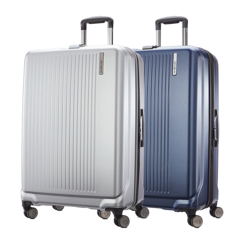 Samsonite Amplitude Large Hardside Suitcase in Silver and Navy (British brand)