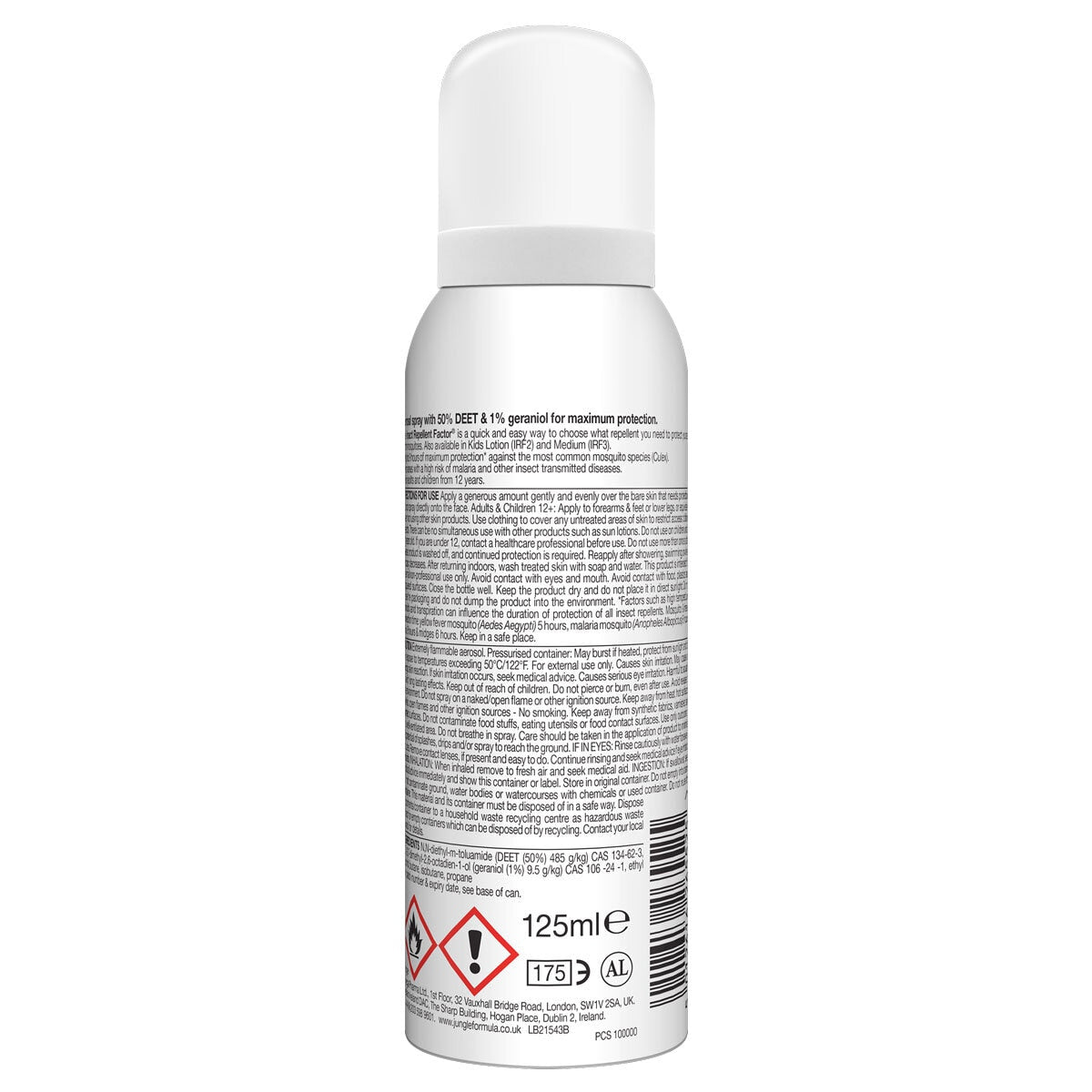 Jungle Formula insect repellent 2x125ml and 1x60ml, UK version