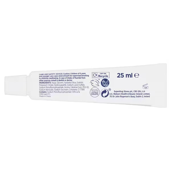 Superdrug ProCare Enamel Protect toothpaste 25ml (British brand)