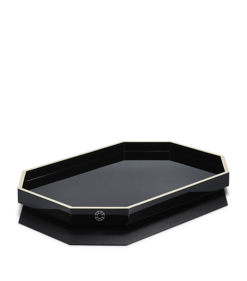 Baccarat medium rectangular tray with curved corners 46cm x 32cm - British product