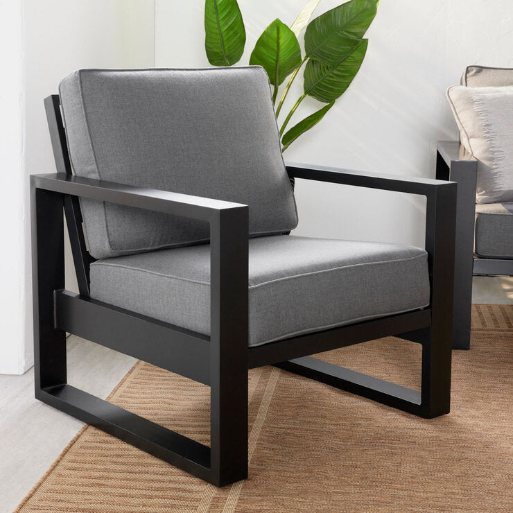 Agio Turin 4 Piece Deep Seating Patio Set Grey - British product