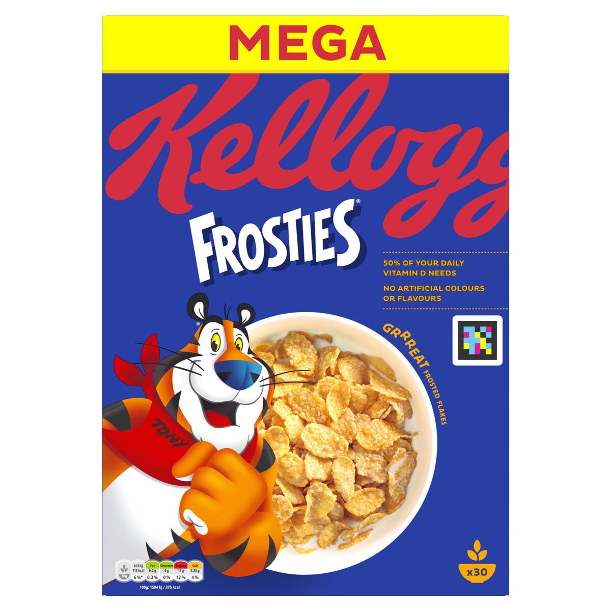 Kellogg's Frosties cereal 2 x 925g, UK version