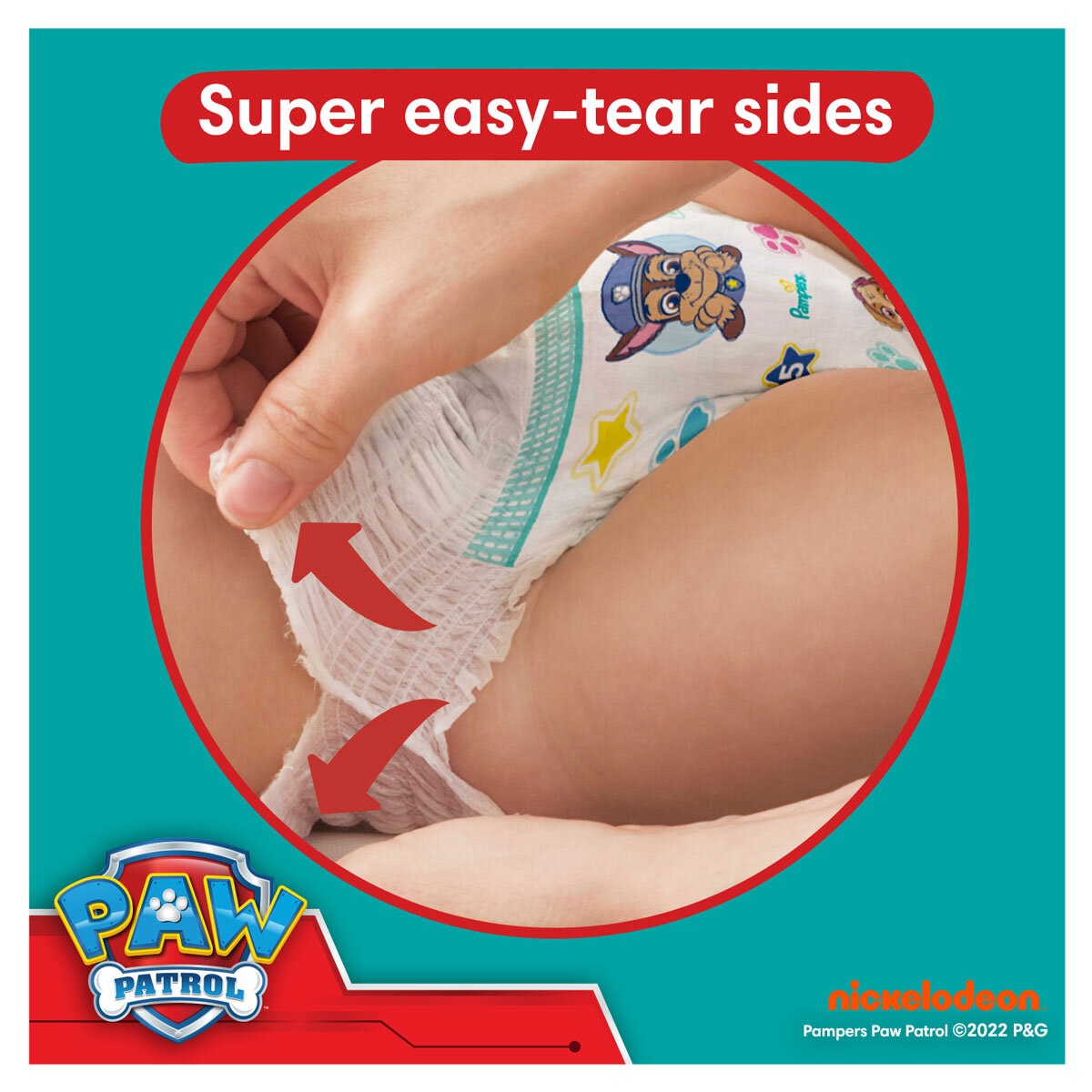 Pampers Baby Dry Nappy Pants Paw Patrol Size 5, imported from the UK
