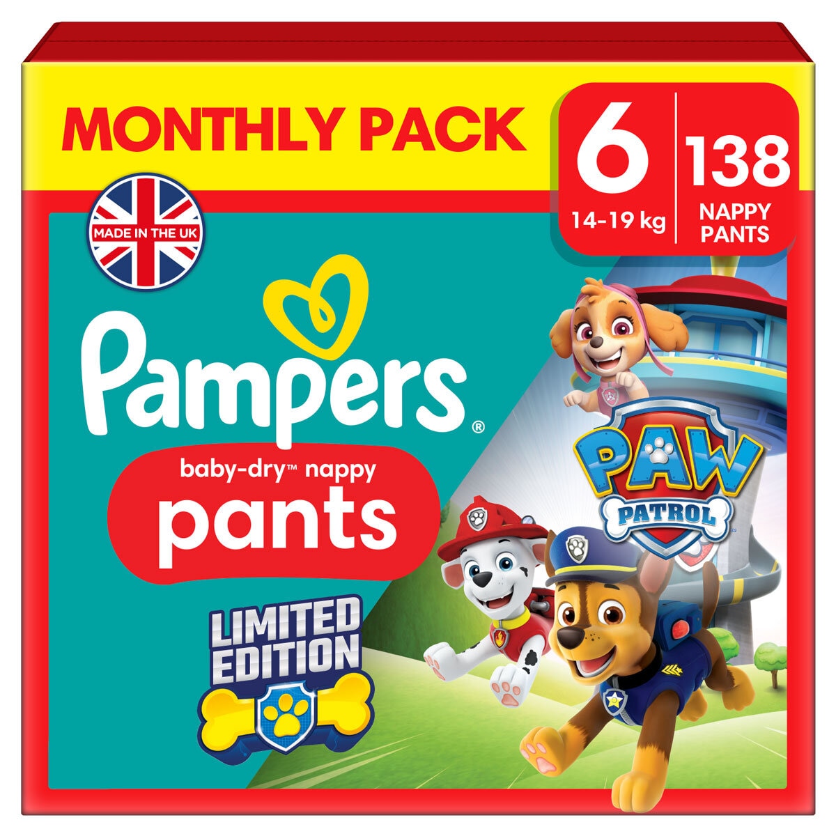 Absorbent Disposable Nappy Pants Size 6 Bulk 138 Pack