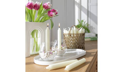 Habitat Pack of 20 Unscented Taper Dinner Candles