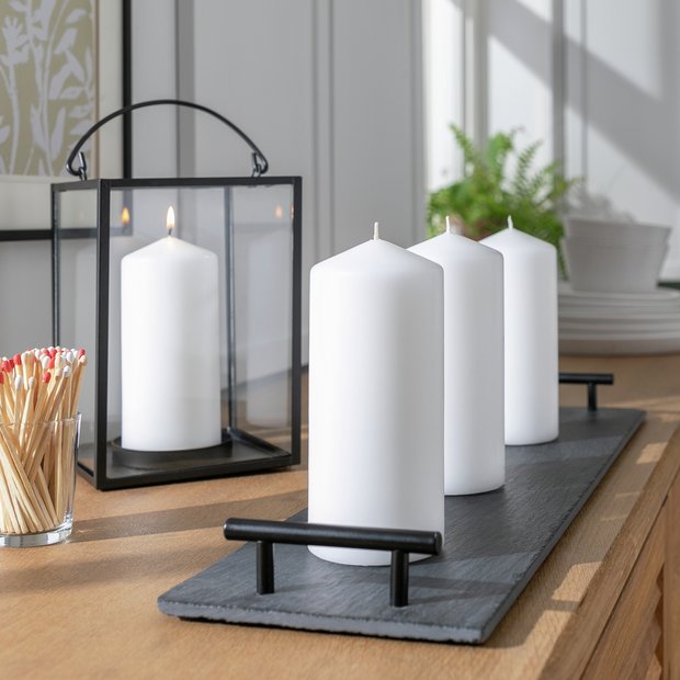 Habitat unscented pillar candles pack of 4, UK version