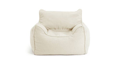 Kaikoo Kids Single Chair Boucle Bean Bag Off White Bean Bag Chair