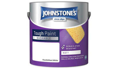 Johnstone's Washable Matt Paint Brilliant White Interior Paint 2.5L
