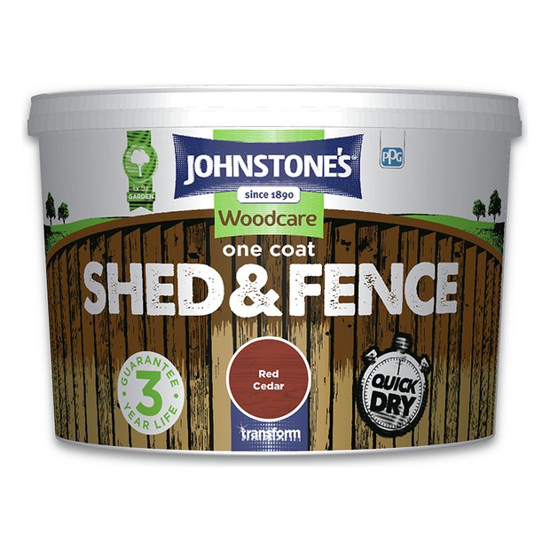 Johnstone's shed and fence paint Red Cedar 9L, UK version