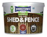 Johnstone's shed and fence paint Red Cedar 9L, UK version