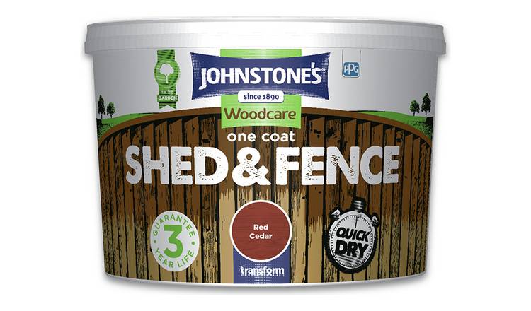 Johnstone's shed and fence paint Red Cedar 9L, UK version
