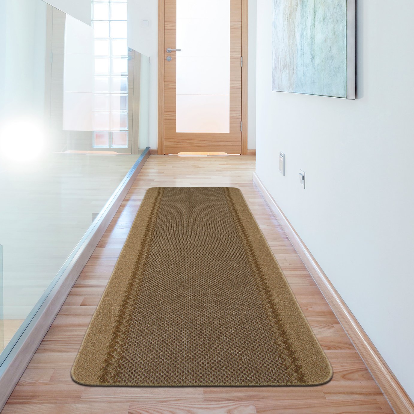 Kilkis beige flatweave runner rug 180x67cm, UK version