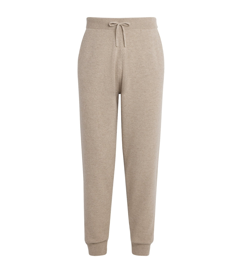 Cashmere and Cotton Blend Sweatpants with Turned-Up Cuffs and Pockets