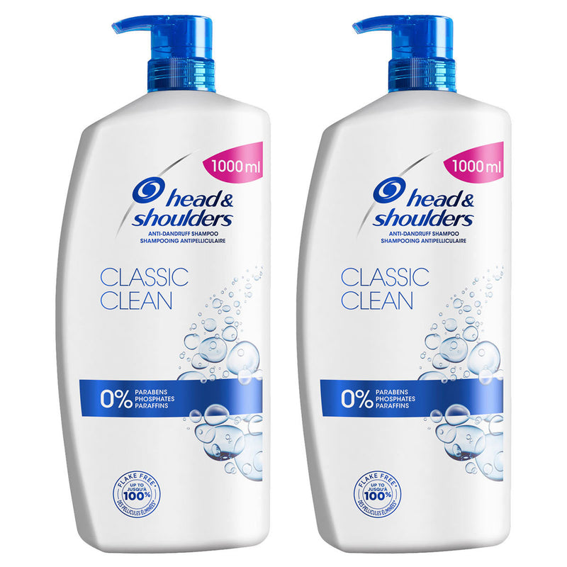 Head & Shoulders Classic Clean Anti-Dandruff Shampoo 2 x 1L, UK version