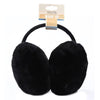 Superdrug black faux fur ear muffs suitable for all (British brand)