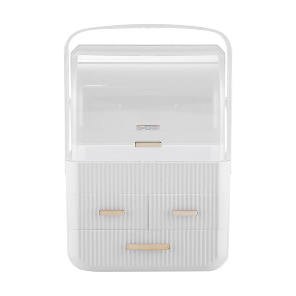 Livingandhome desktop cosmetics storage organiser white UK version