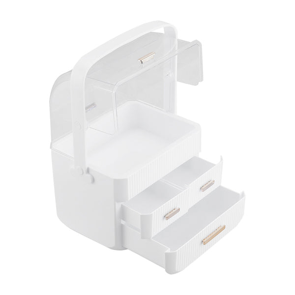Livingandhome desktop cosmetics storage organiser white UK version