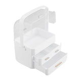Livingandhome desktop cosmetics storage organiser white UK version