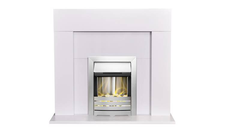 Adam Miami electric fire suite with Helios inset white - British product