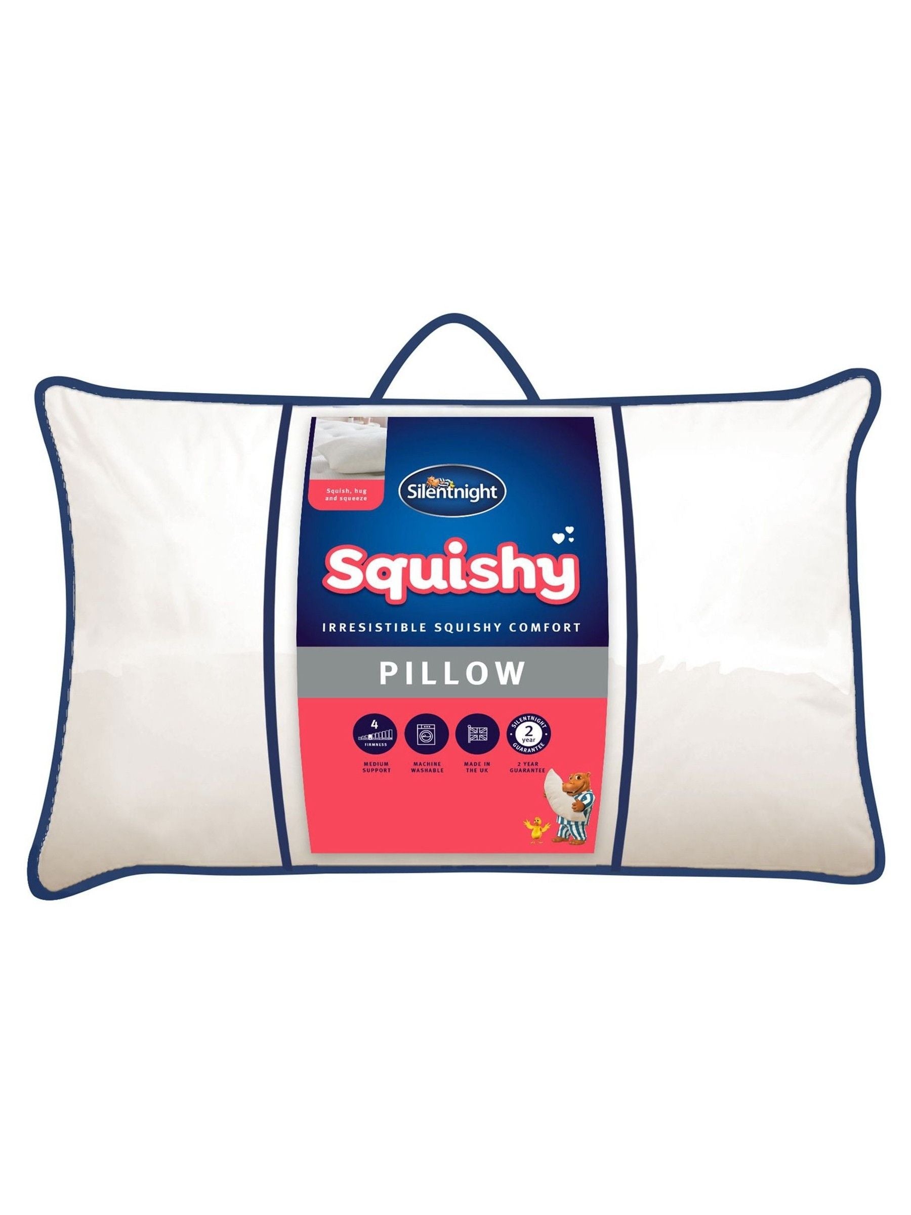 Silentnight Medium Squishy Velvet Touch Pillow (British brand)