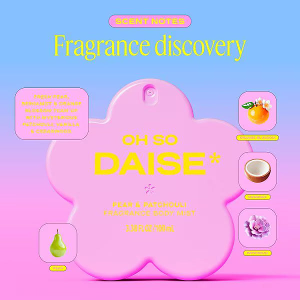 Daise Pear Patchouli Body Mist 100ml - British product