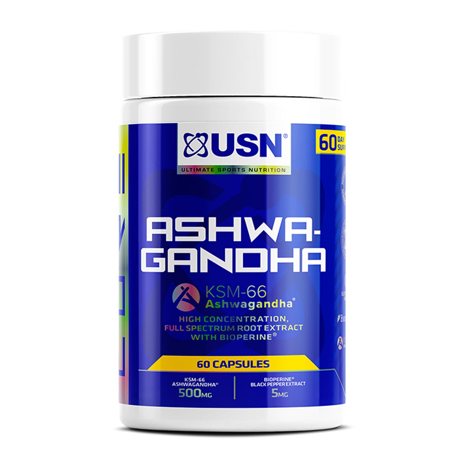 USN Ashwagandha Recovery Aid Stress Relief 60 Capsules (British brand)