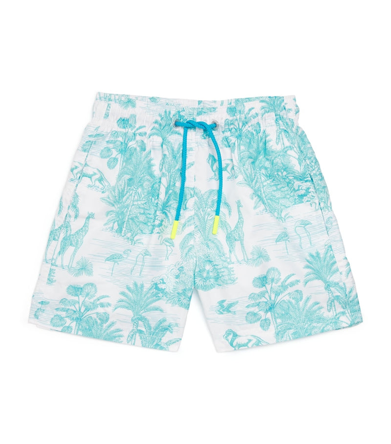 Marie Raxevsky jungle print swim shorts for children 2-12 years, imported from the UK
