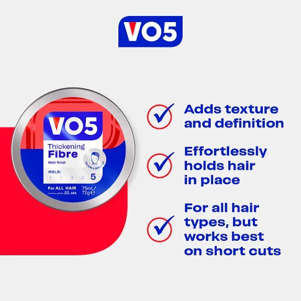 VO5 hair fibre matte styling paste 75ml (British brand)