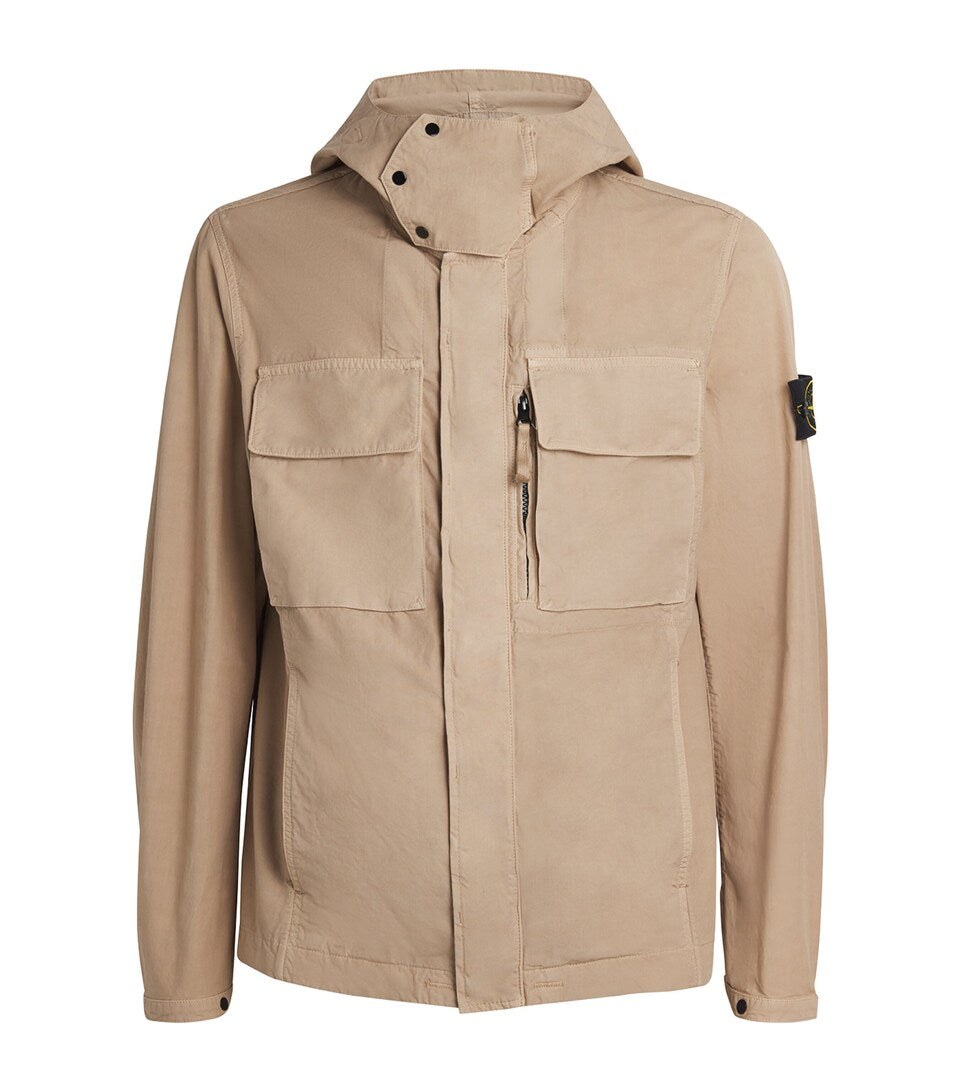 Men's Hoodie with Logo Patch on Sleeve